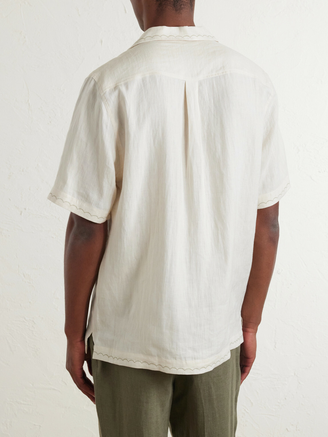 Frescobol Carioca - Alves Embroidered Linen Shirt - Neutrals