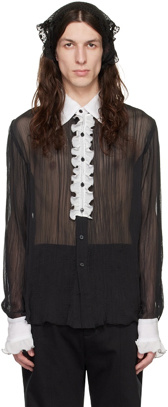 Photo: Anna Sui SSENSE Exclusive Black Crinkle Shirt