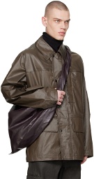 LEMAIRE Brown Water-Repellent Rain Jacket
