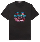 Versace - Logo-Embellished Cotton-Jersey T-Shirt - Black