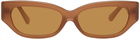 The Attico Brown Linda Farrow Edition Vanessa Sunglasses