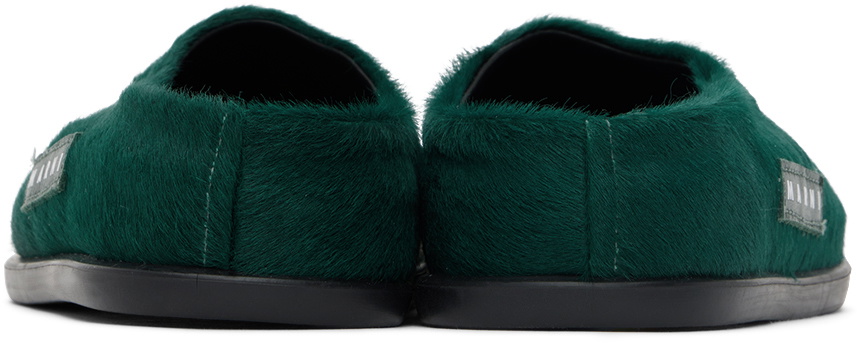 Marni Kids Green Patch Slippers