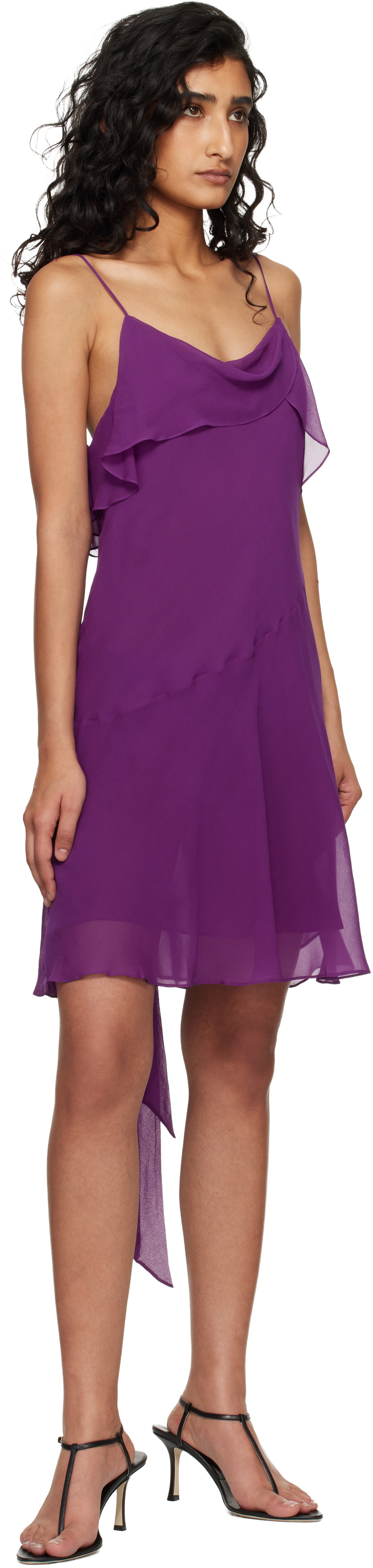 Acne Studios Purple Silk Minidress