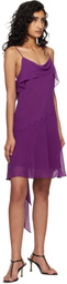 Acne Studios Purple Silk Minidress
