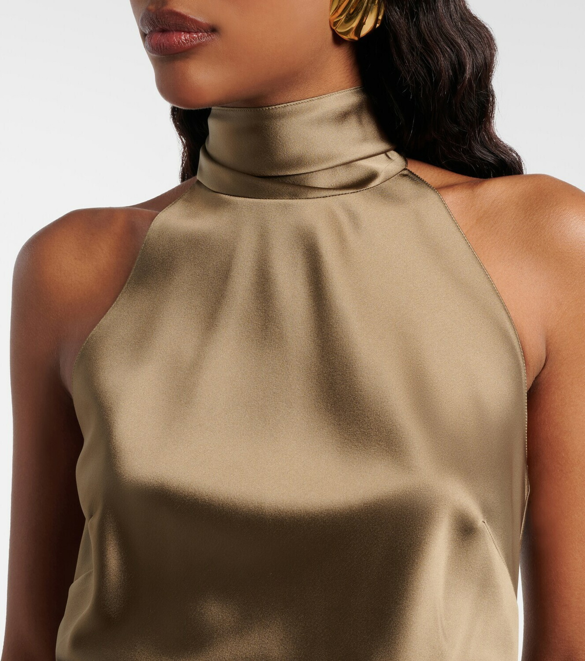 Ralph Lauren Collection Chiltons tie-neck satin top