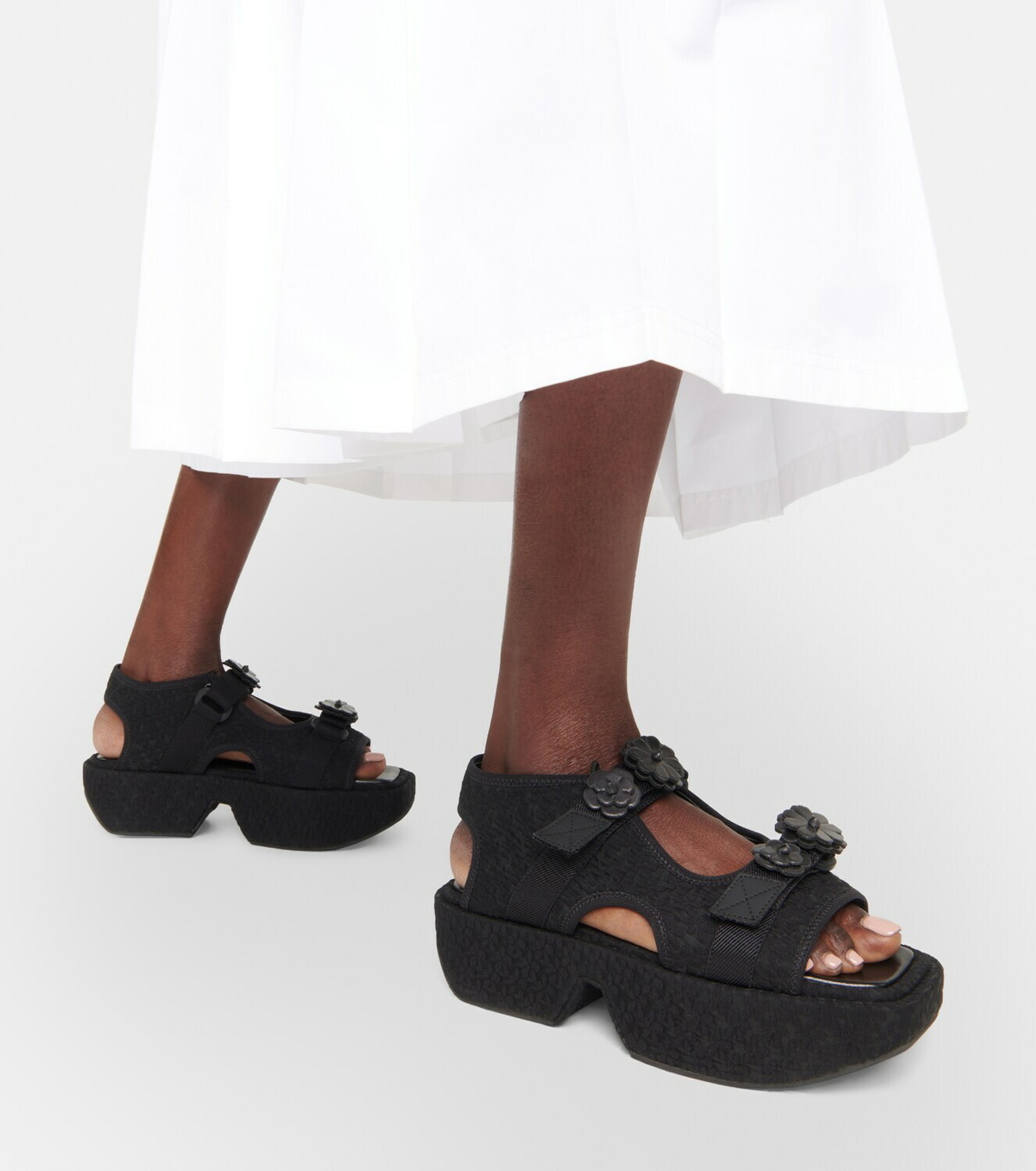Cecilie Bahnsen May floral matelassé sandals Cecilie Bahnsen