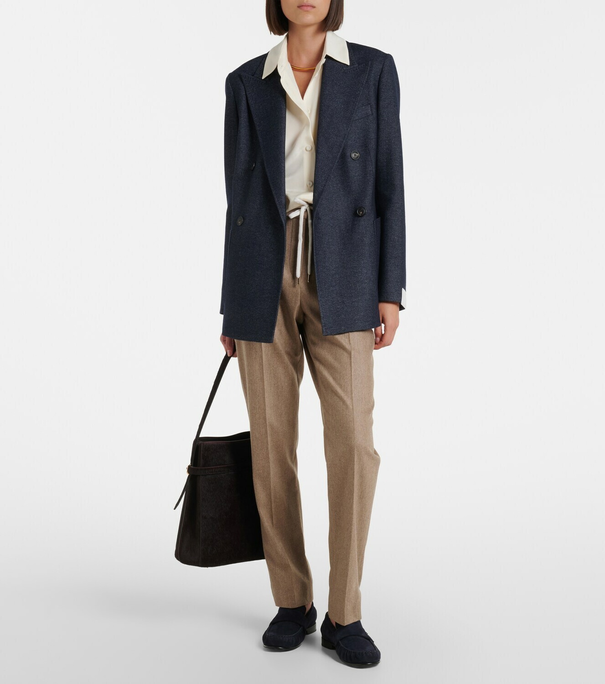 Eleventy Herringbone wool, cotton, and cashmere blazer