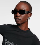 Balenciaga Dynasty embellished rectangular sunglasses