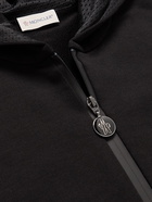 Moncler - Slim-Fit Logo-Appliquéd Cotton-Jersey Zip-Up Hoodie - Black