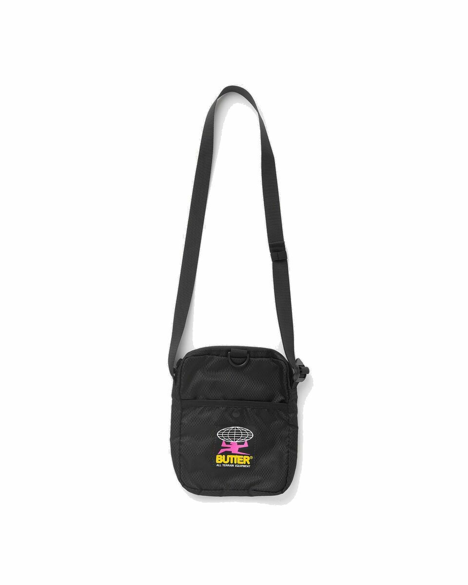 Photo: Butter Goods Ripstop Side Bag Black - Mens - Messenger & Crossbody Bags