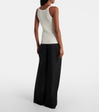 Max Mara Helier ribbed-knit cotton-blend tank top