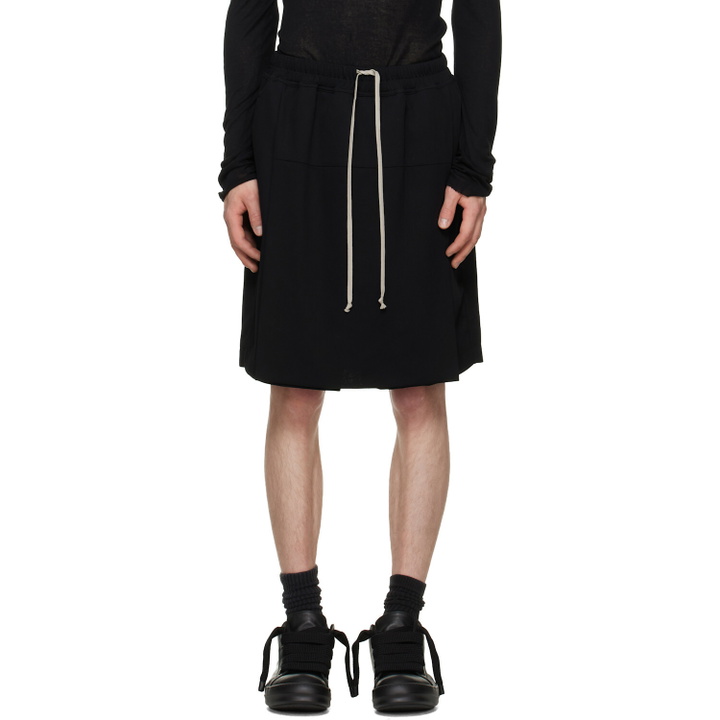 Photo: Rick Owens Black Tower Kilt Shorts