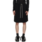 Rick Owens Black Tower Kilt Shorts