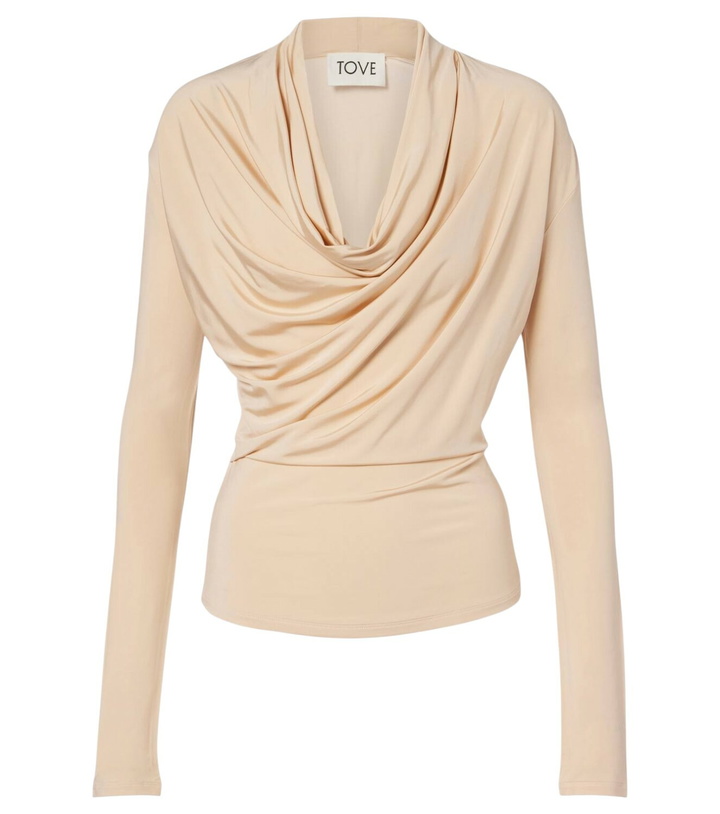 Photo: Tove Fina draped jersey top