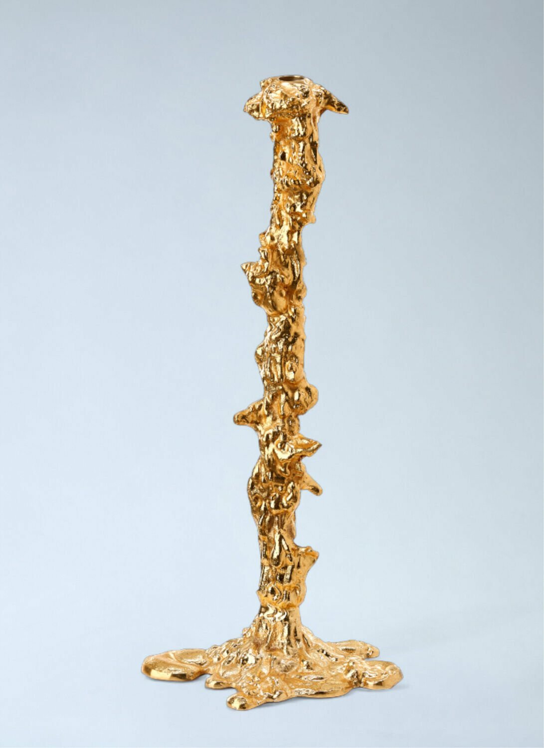 POLSPOTTEN Textured Metal Candlestick