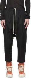 Rick Owens Black Drawstring Trousers