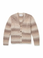 Corridor - Striped Brushed Alpaca-Blend Cardigan - Brown