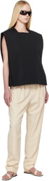 Carven Black Square Duchesse Top