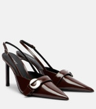 Coperni Belt Stiletto leather slingback pumps