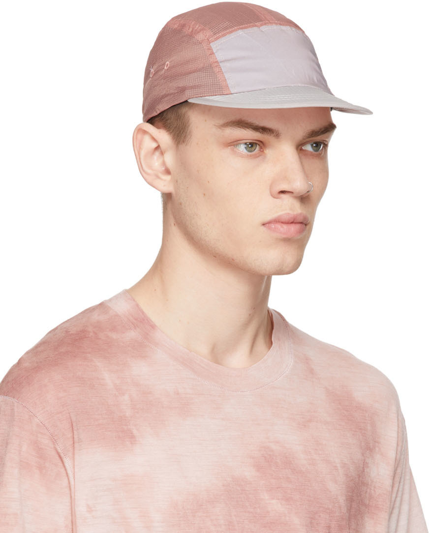 Satisfy Pink & Grey Rippy Trail Flat Cap Satisfy