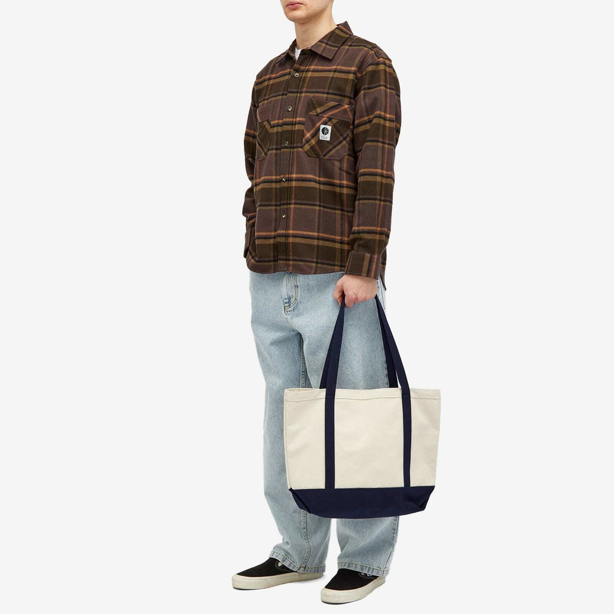 Polar Skate Co. Men's Mike Flannel Shirt in Brown/Mauve