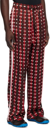 Wales Bonner Brown & Red Lubaina Himid Edition Snare Trousers