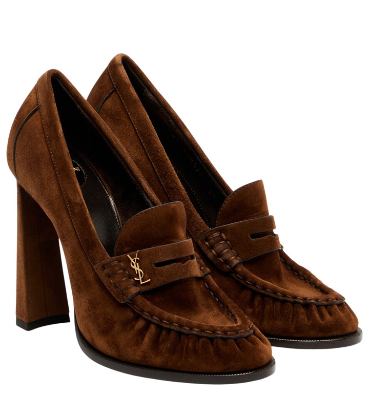 Photo: Saint Laurent Le Loafer 110 suede loafer pumps