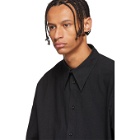 Chin Mens Black Double Sleeves Shirt