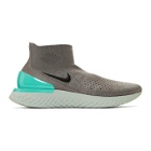 Nike Grey Flyknit Rise React Sneakers