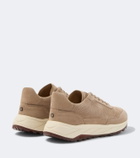 Fedeli Suede-trimmed sneakers