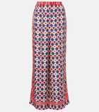 Camilla Printed silk palazzo pants