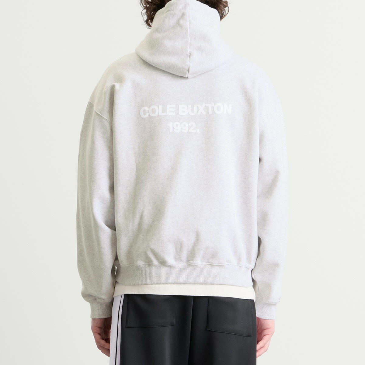 Cole Buxton Men's CB 1992 Backstage Hoodie in Light Grey Marl