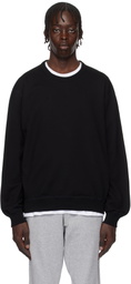 Reigning Champ Black Midweight Terry Standard Crewneck Sweatshirt