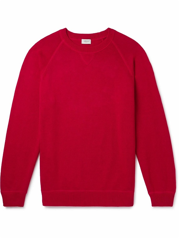 Photo: Ghiaia Cashmere - Cotton Sweater - Red