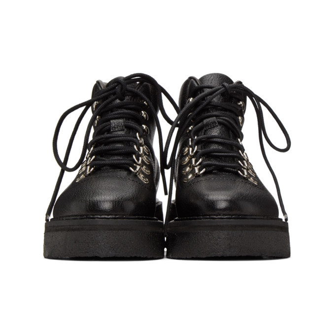 BY FAR Black Grained Leo Boots