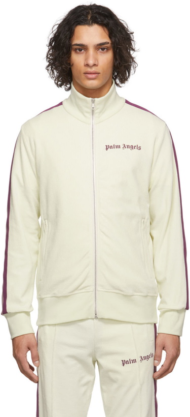 Photo: Palm Angels Off-White Cord Track Jacket
