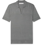 Orlebar Brown - Mallory Slim-Fit Silk and Cotton-Blend Polo Shirt - Gray