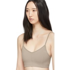 Live the Process Taupe Corset Sports Bra