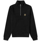 Belstaff Men's Patch Quarter Zip Sweat in Black