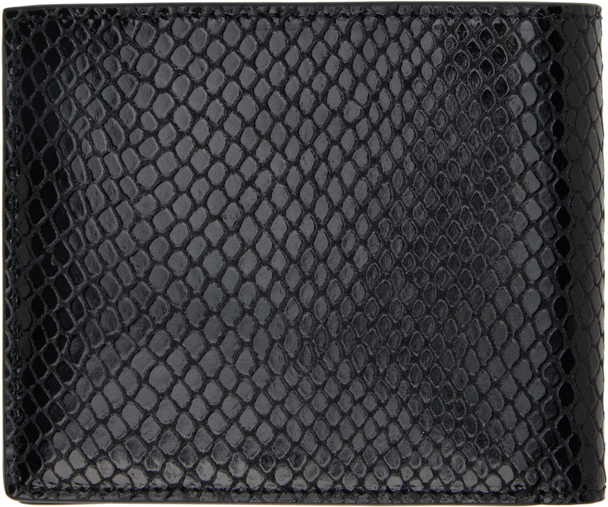 TOM FORD Black Printed Python Classic Bifold Wallet