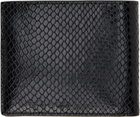 TOM FORD Black Printed Python Classic Bifold Wallet
