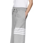 Thom Browne Grey Oversized 4-Bar Sweat Shorts