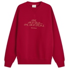 Drôle de Monsieur Men's Drole De Monsieur The Best Club Script Logo Sweatshirt in Red