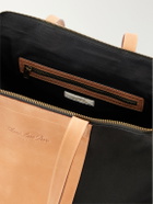 Aimé Leon Dore - Logo-Embossed Leather-Trimmed Canvas Tote - Black