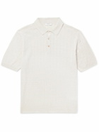 Boglioli - Ribbed Linen and Cotton-Blend Polo Shirt - Neutrals