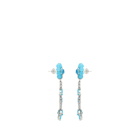 Shrimps Women's Autry Flower Earrings in Blue/Silver