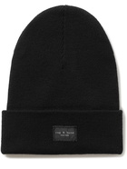 Rag & Bone - Addison Logo-Appliquéd Ribbed Wool-Blend Beanie