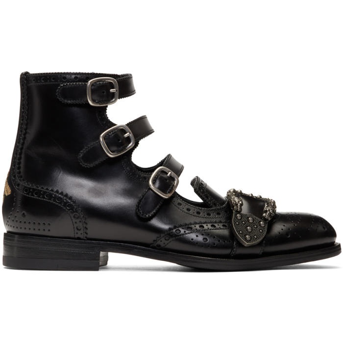 Photo: Gucci Black Queercore Buckle Boots