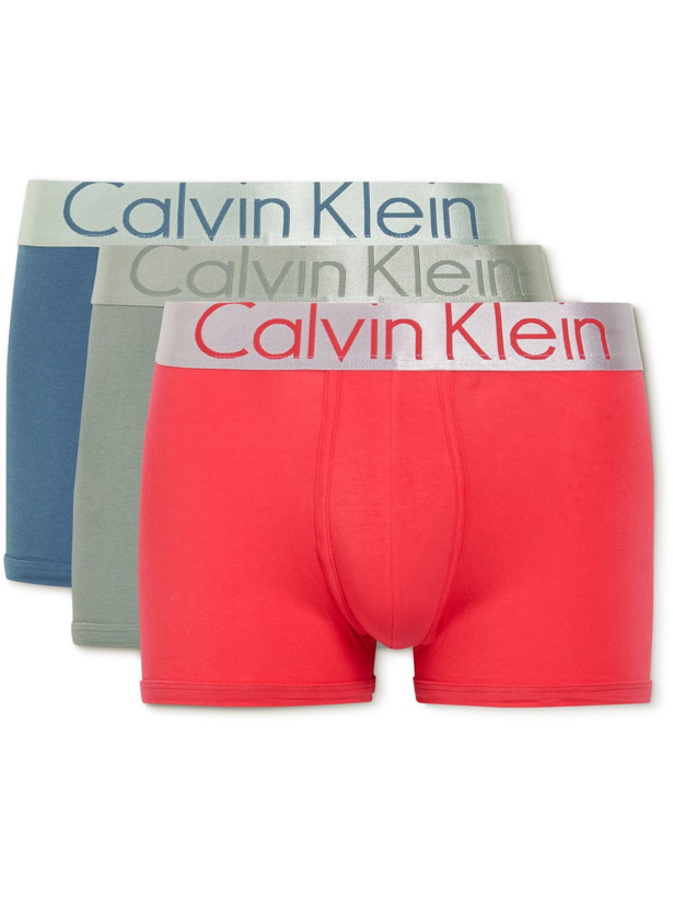 Photo: Calvin Klein Underwear - Three-Pack Stretch-Cotton Boxer Briefs - Multi