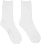 Yohji Yamamoto White Transparent Socks